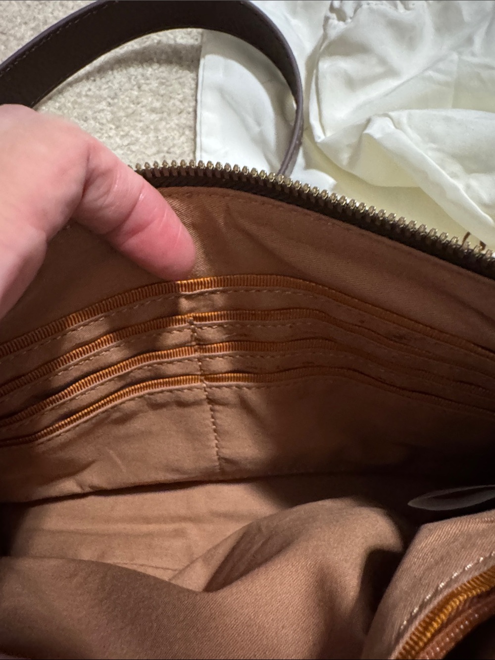 HOBO Bellamy Small Crossbody Bag Brown Genuine Leather Phone Pocket-10x5x2.5” - Picture 12 of 14